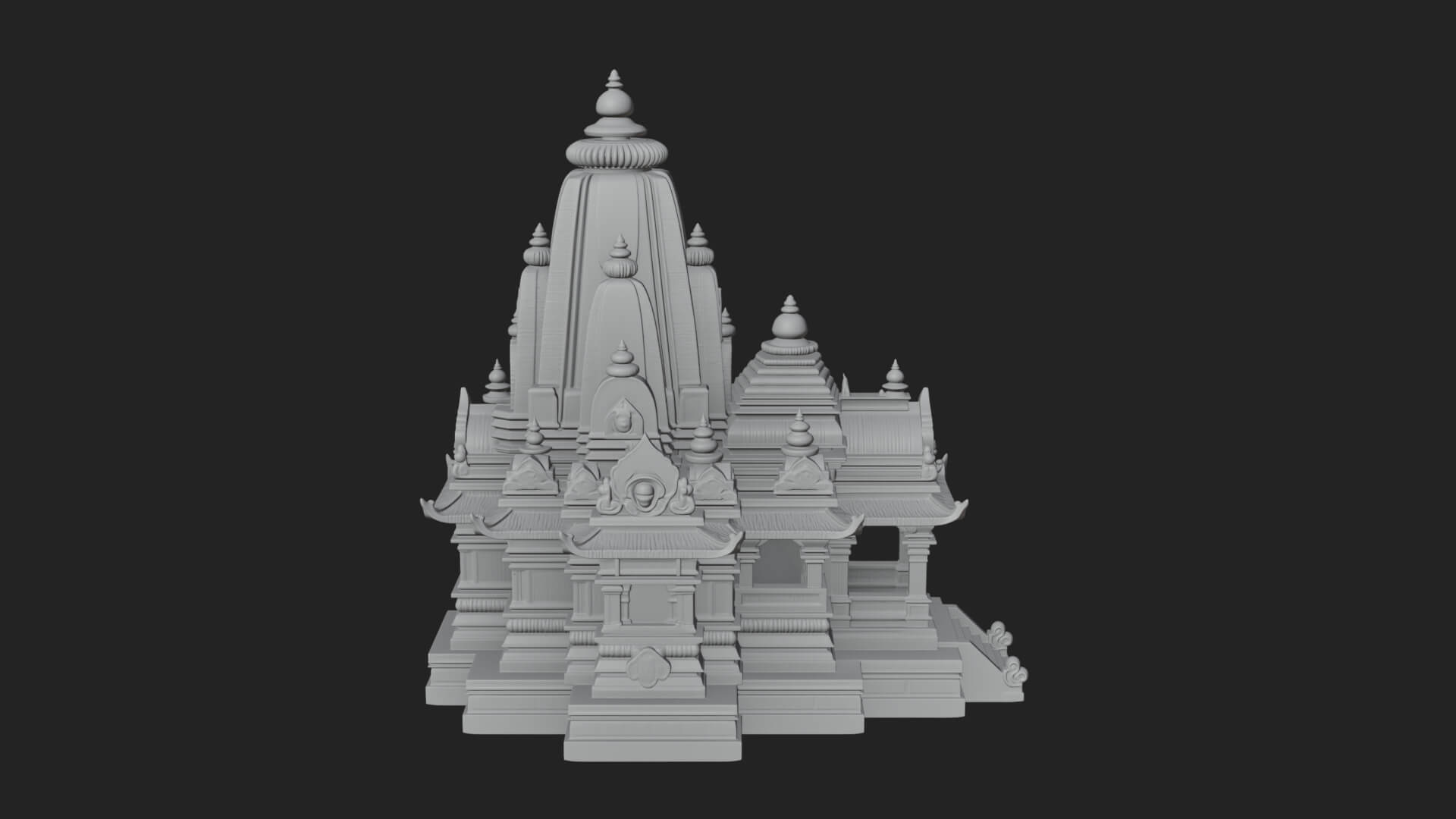 Shikhara Temple Tower Design 5 3D Print Model 3D Model