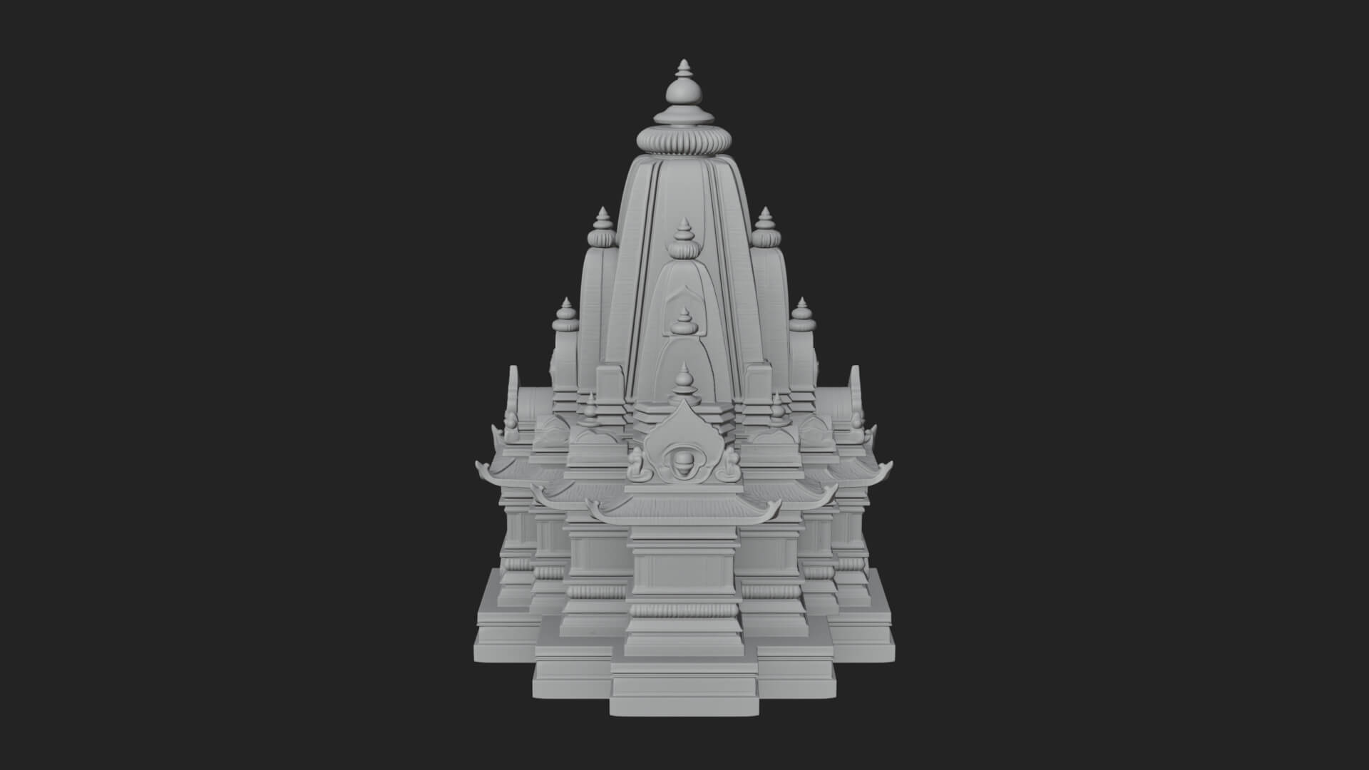Shikhara Temple Tower Design 5 3D Print Model 3D Model