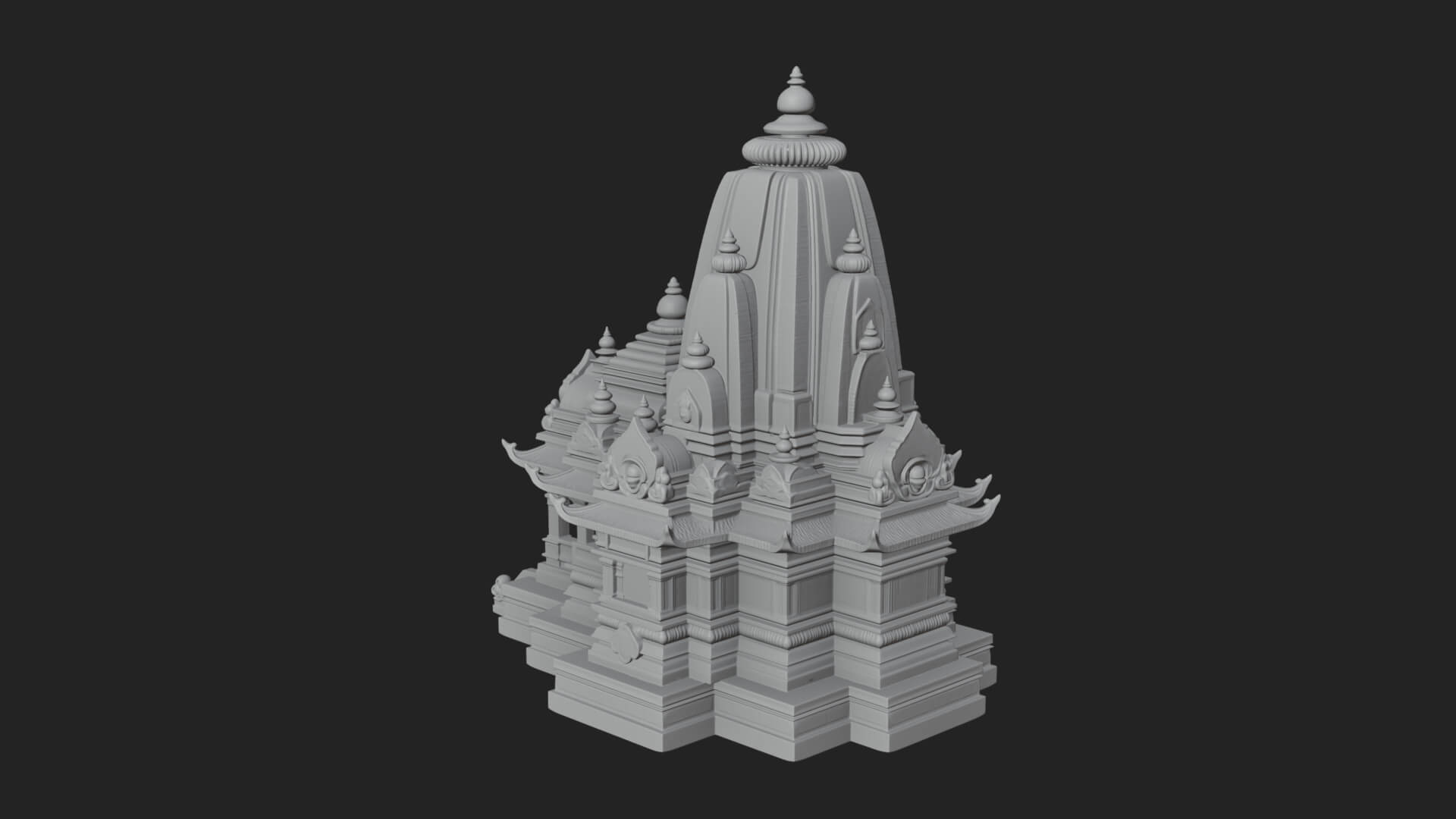 Shikhara Temple Tower Design 5 3D Print Model 3D Model