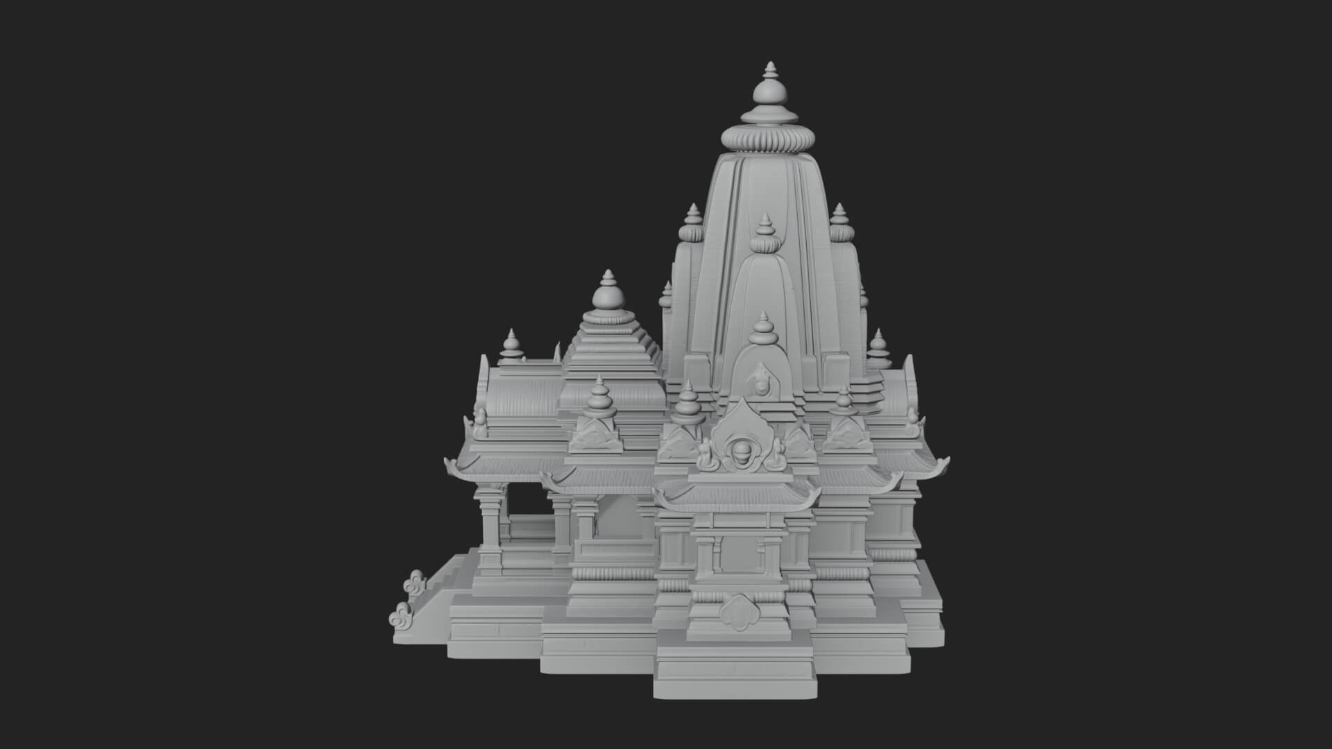 Shikhara Temple Tower Design 5 3D Print Model 3D Model