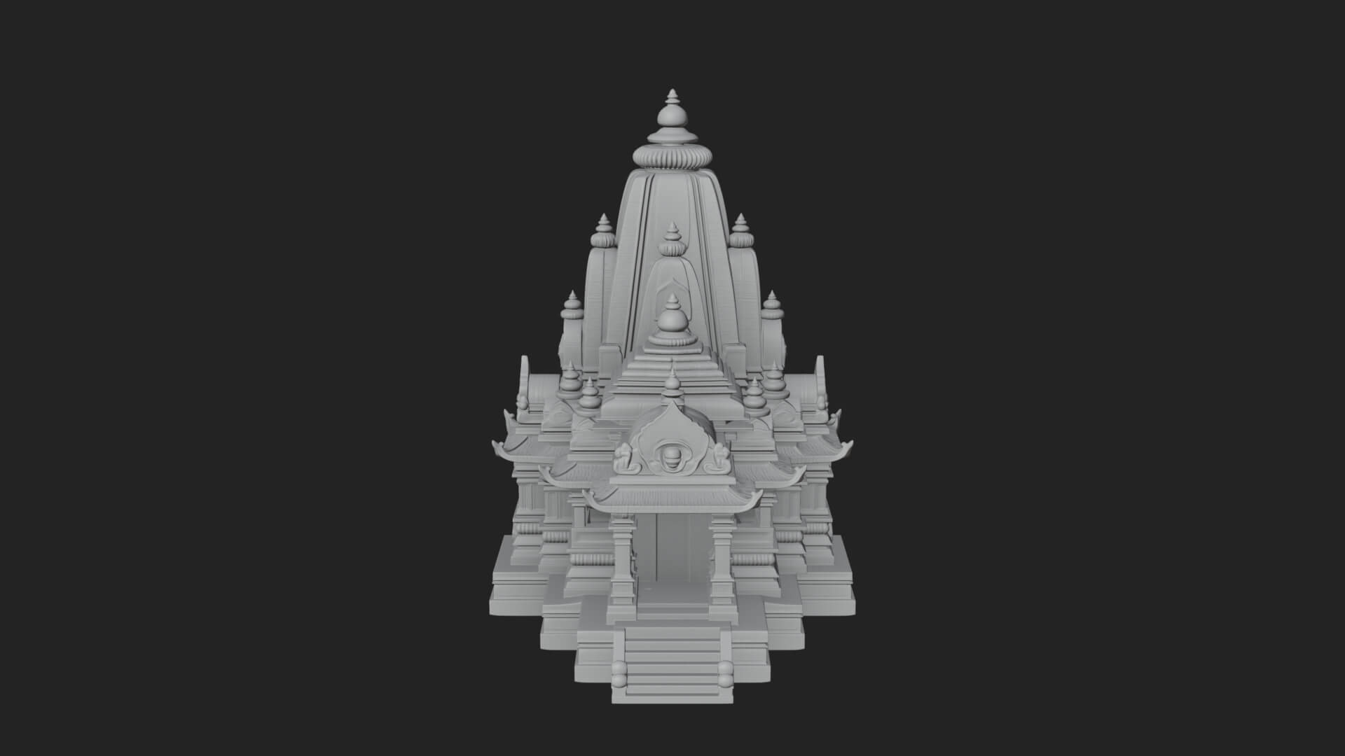 Shikhara Temple Tower Design 5 3D Print Model 3D Model