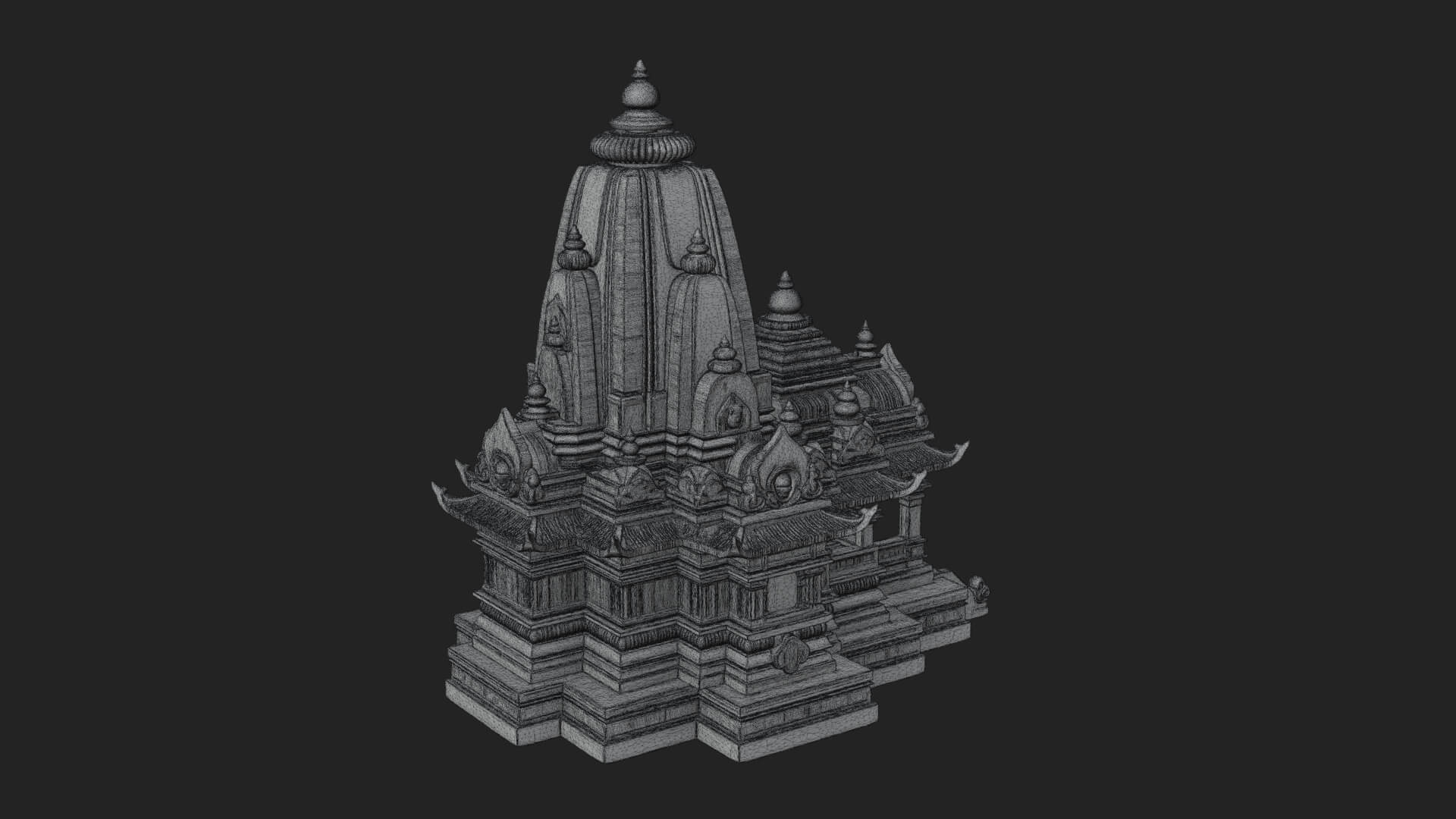 Shikhara Temple Tower Design 5 3D Print Model 3D Model