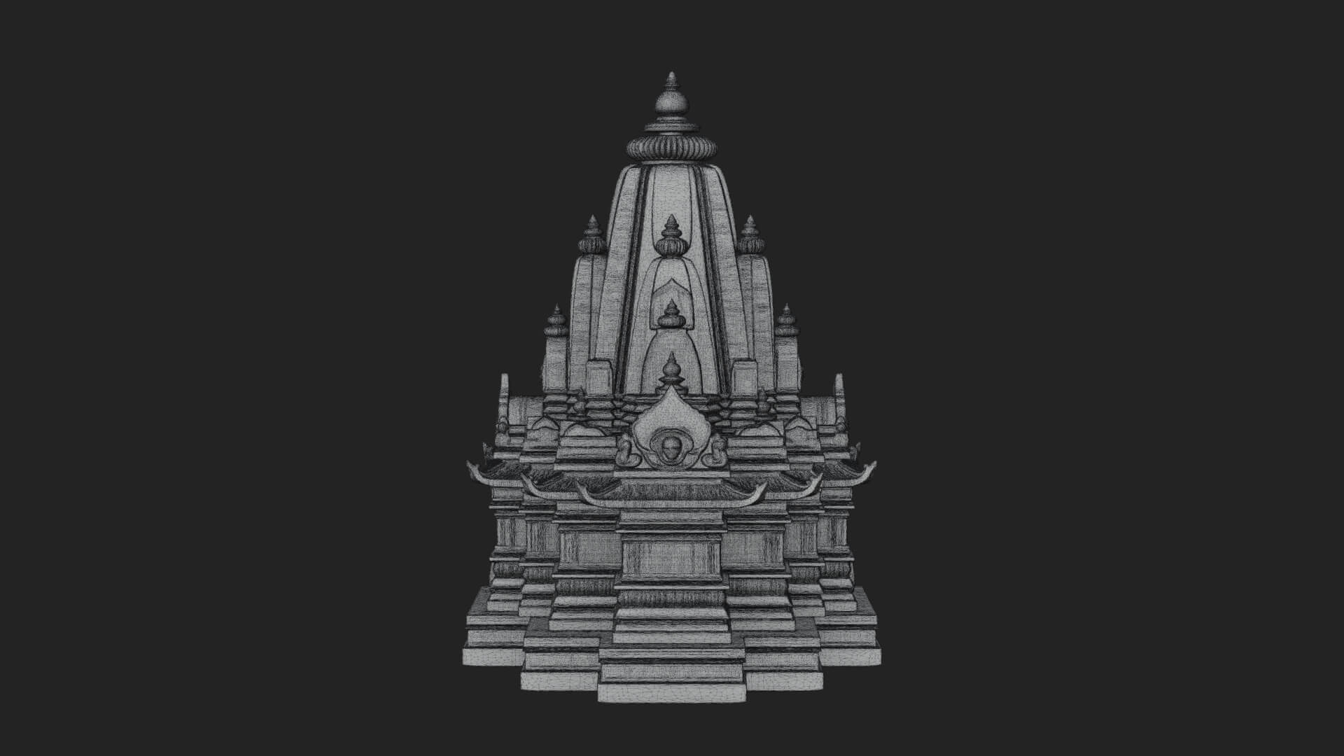 Shikhara Temple Tower Design 5 3D Print Model 3D Model