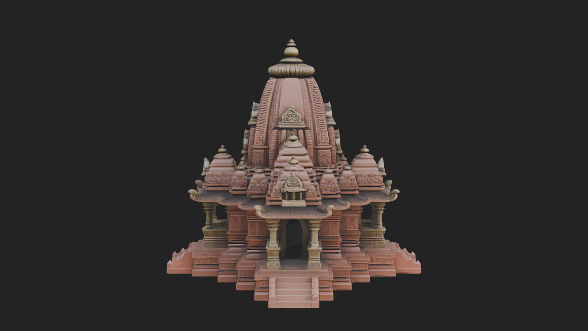 Shikhara Temple Tower Design 6 3D Print Model 3D Model