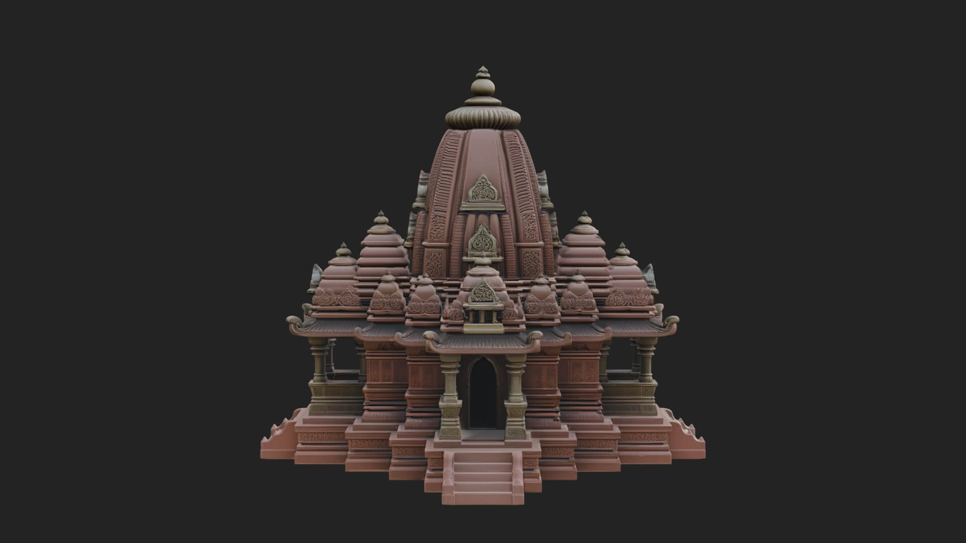 Shikhara Temple Tower Design 6 3D Print Model 3D Model