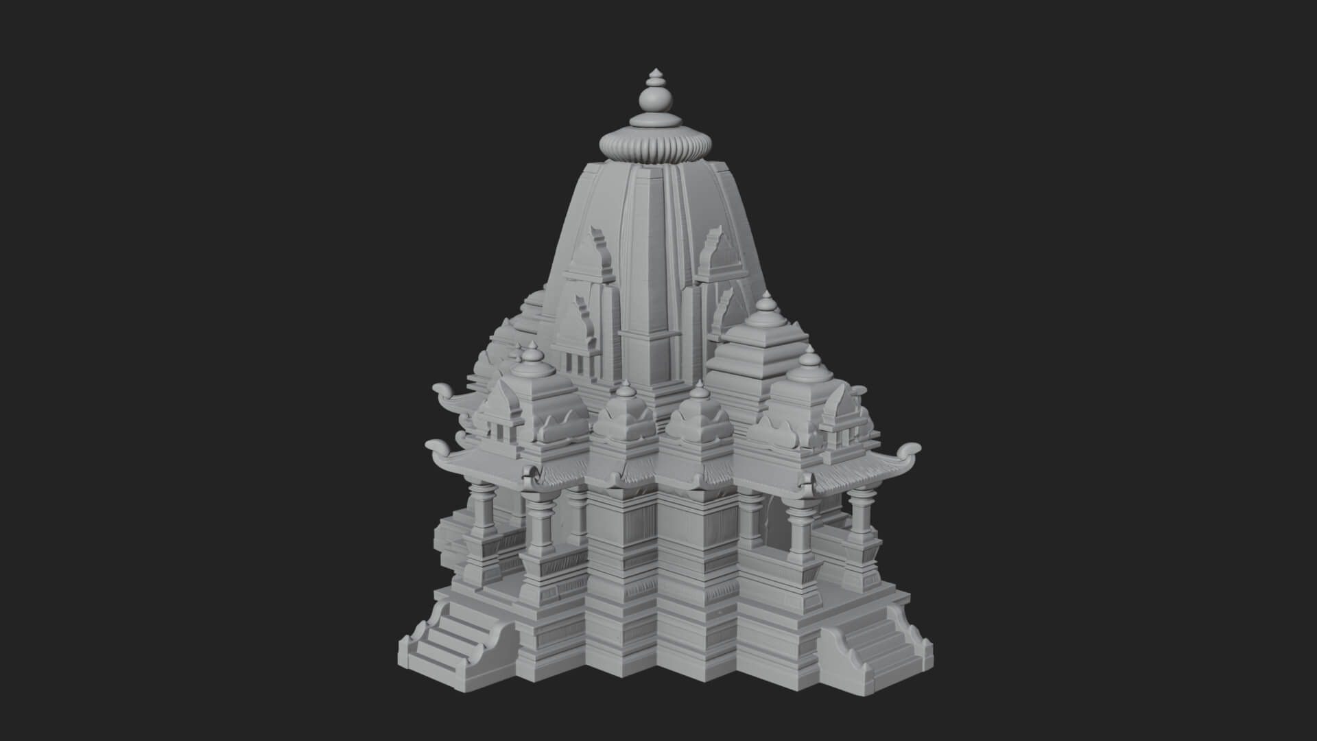 Shikhara Temple Tower Design 6 3D Print Model 3D Model
