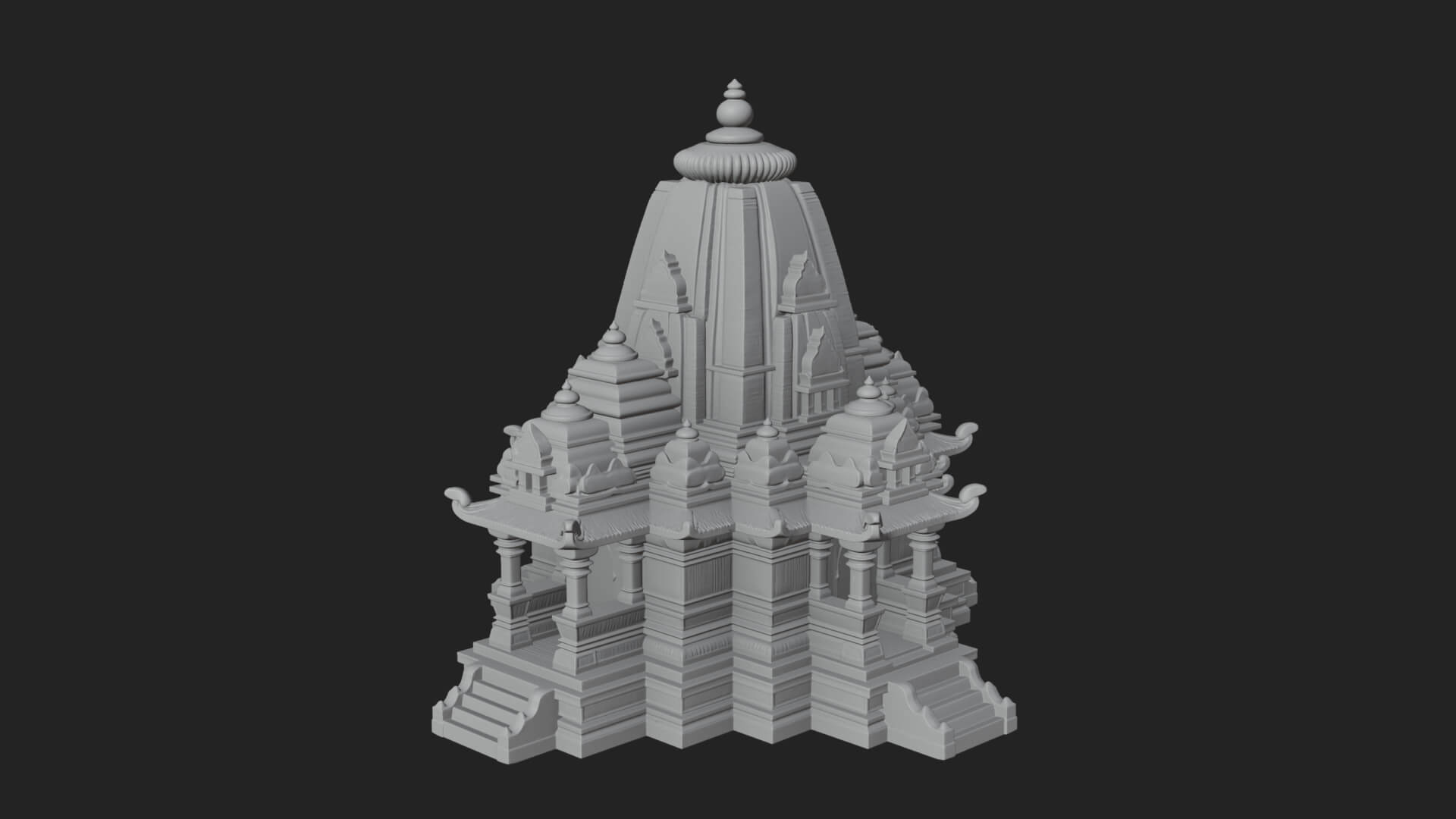 Shikhara Temple Tower Design 6 3D Print Model 3D Model