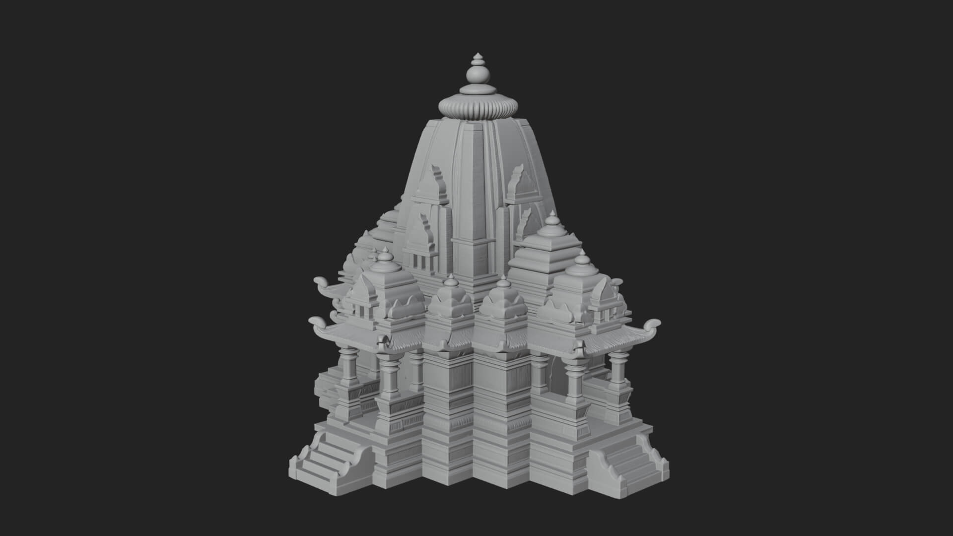 Shikhara Temple Tower Design 6 3D Print Model 3D Model