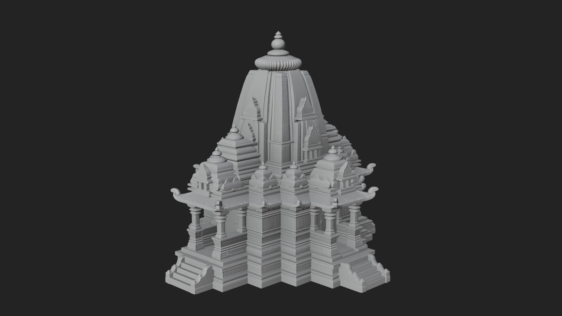 Shikhara Temple Tower Design 6 3D Print Model 3D Model