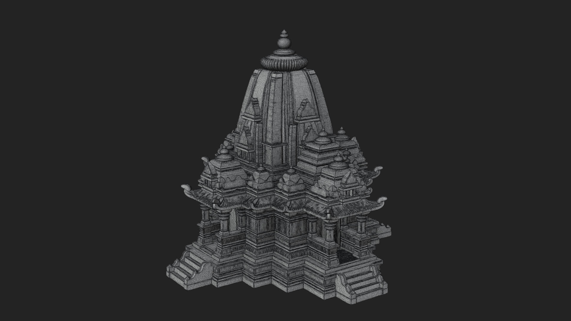 Shikhara Temple Tower Design 6 3D Print Model 3D Model