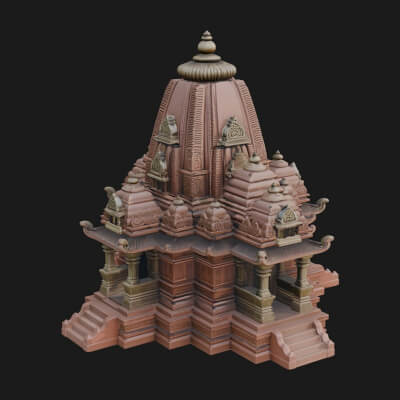 Shikhara Temple Tower Design 6 3D Print Model
