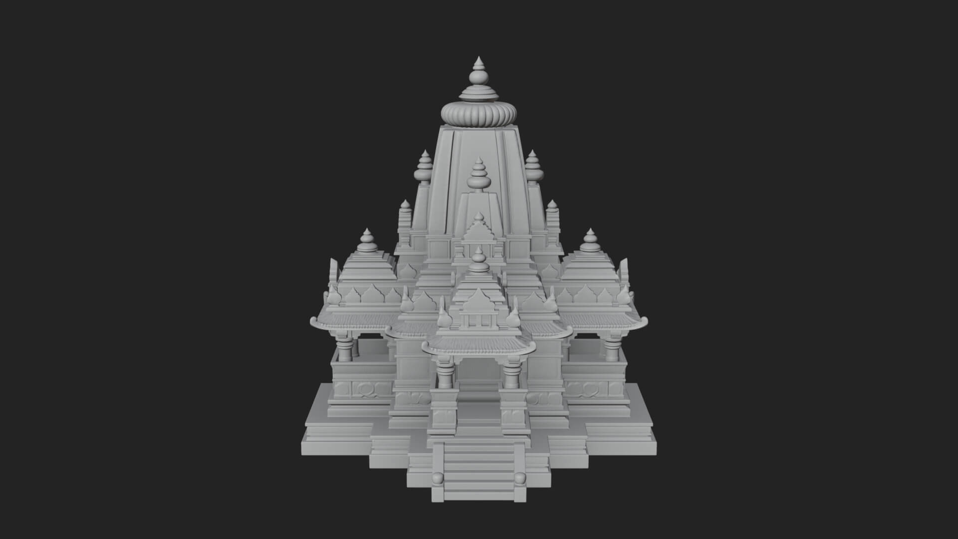 Shikhara Temple Tower Design 7 3D Print Model 3D Model