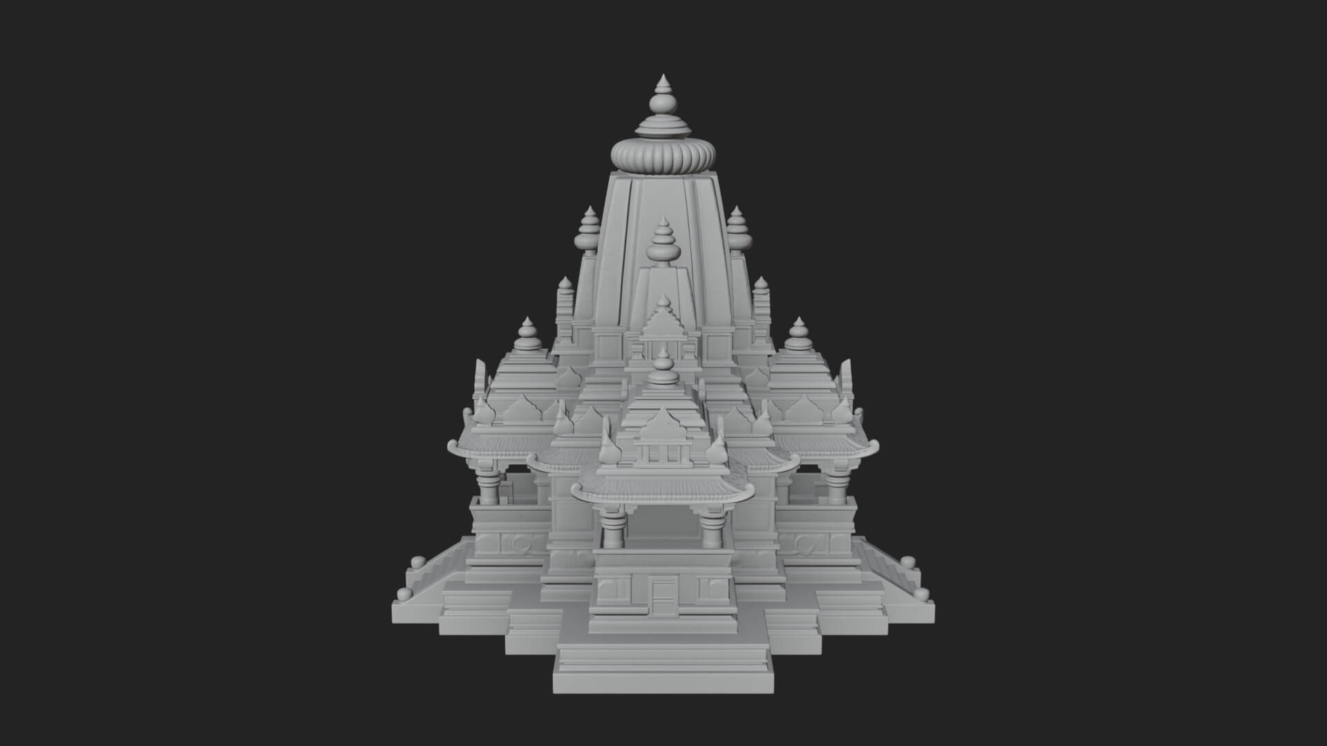 Shikhara Temple Tower Design 7 3D Print Model 3D Model