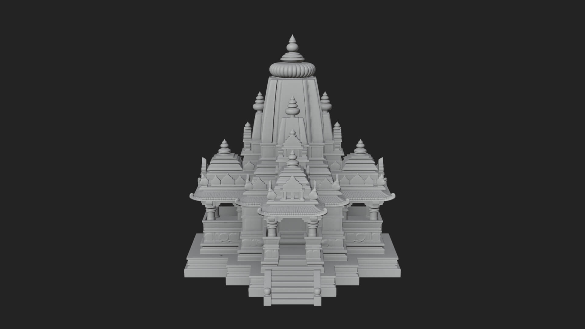 Shikhara Temple Tower Design 7 3D Print Model 3D Model