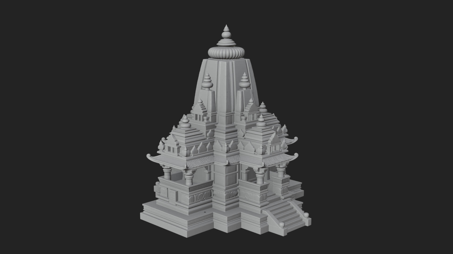 Shikhara Temple Tower Design 7 3D Print Model 3D Model