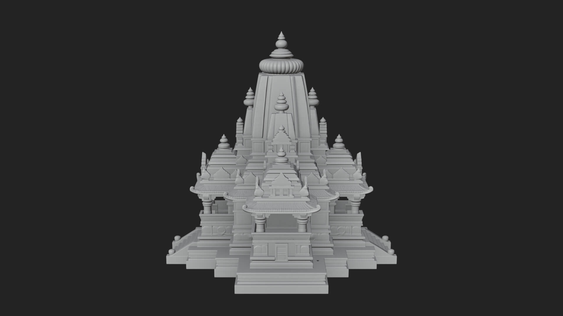 Shikhara Temple Tower Design 7 3D Print Model 3D Model