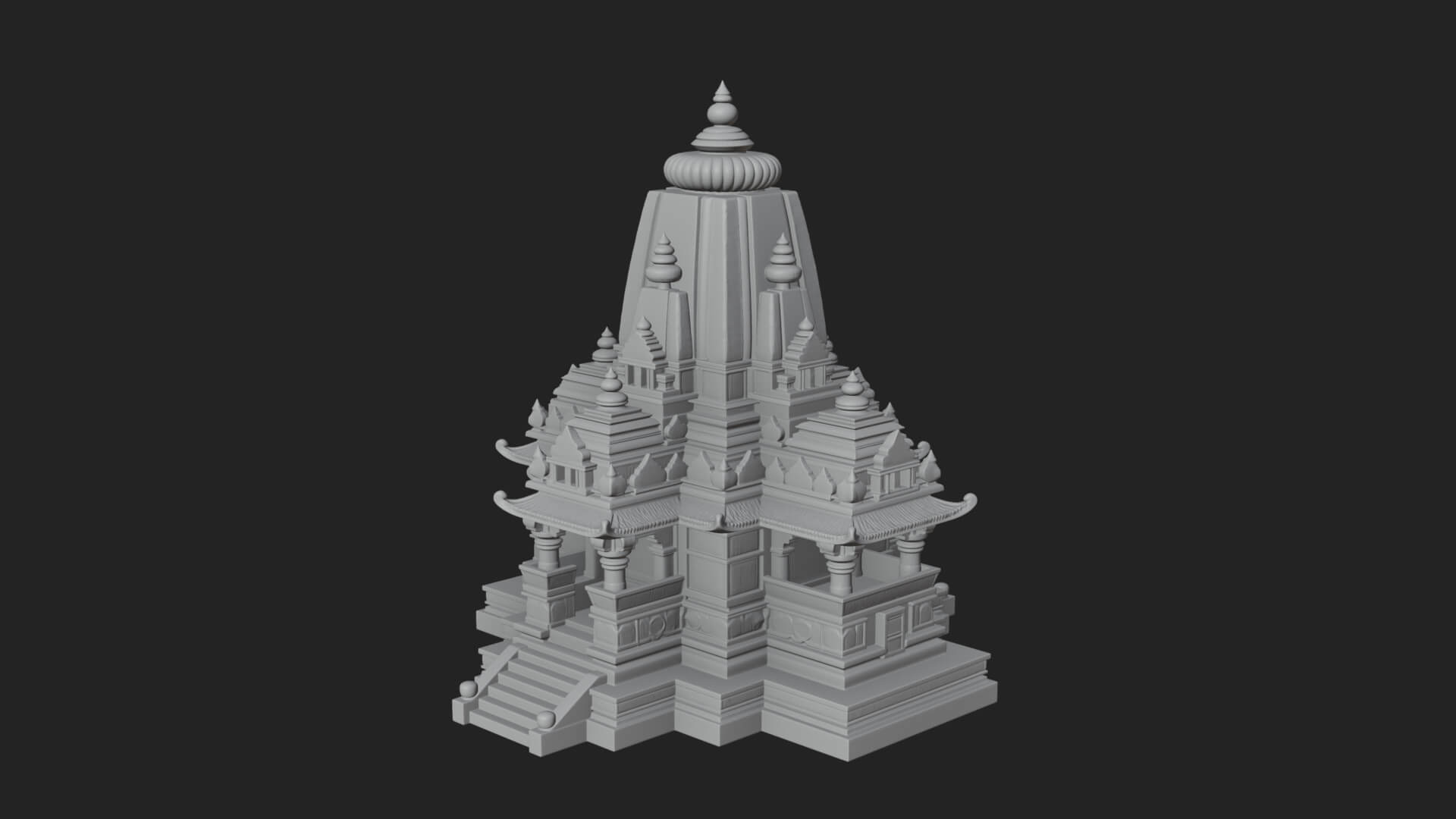Shikhara Temple Tower Design 7 3D Print Model 3D Model