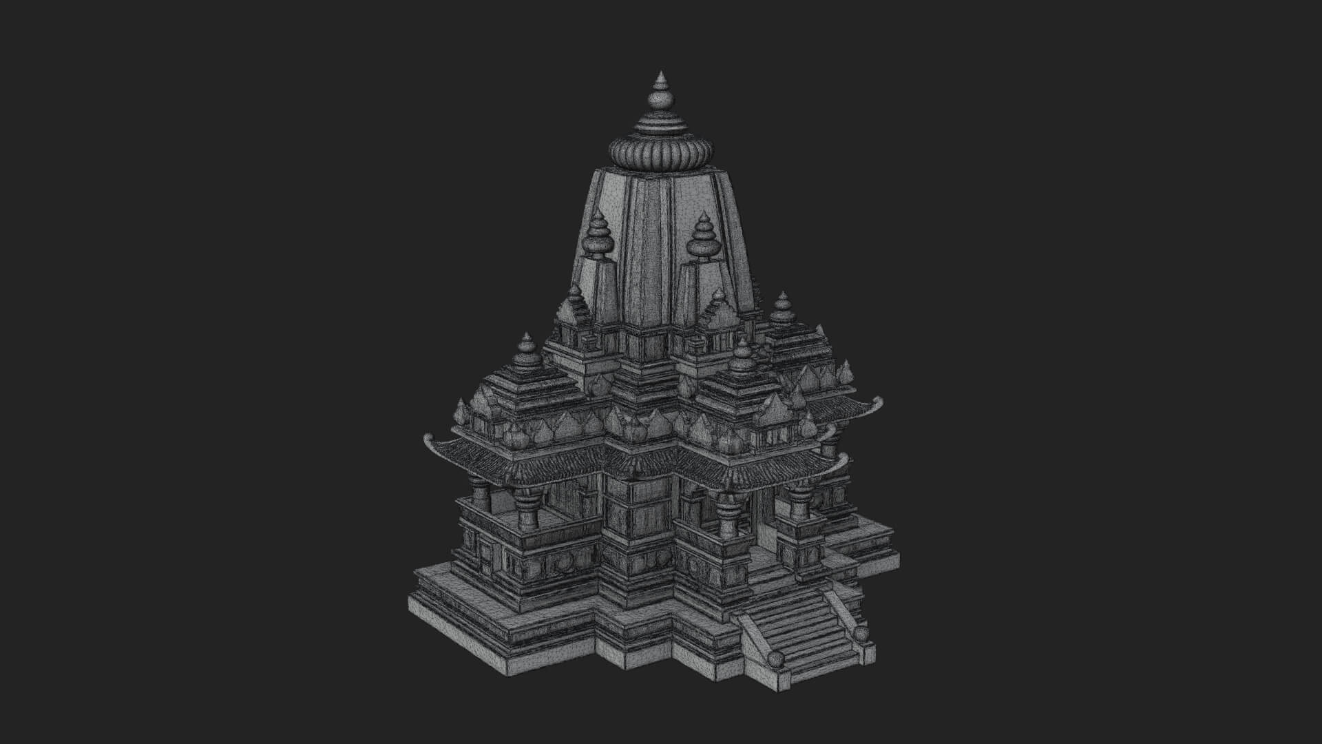 Shikhara Temple Tower Design 7 3D Print Model 3D Model