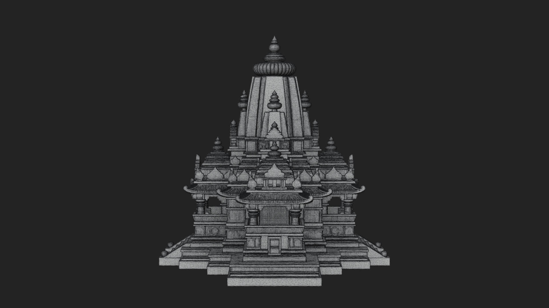 Shikhara Temple Tower Design 7 3D Print Model 3D Model