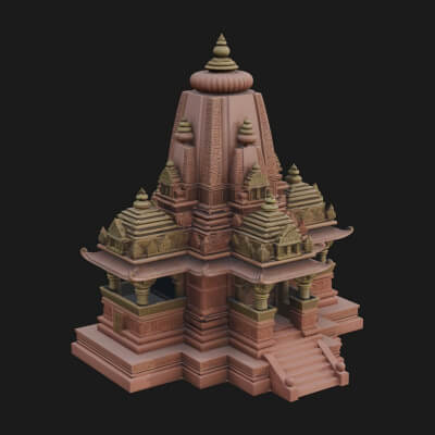 Shikhara Temple Tower Design 7 3D Print Model