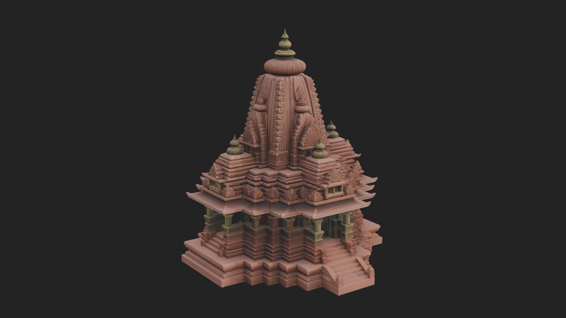 Shikhara Temple Tower Design 8 3D Print Model 3D Model