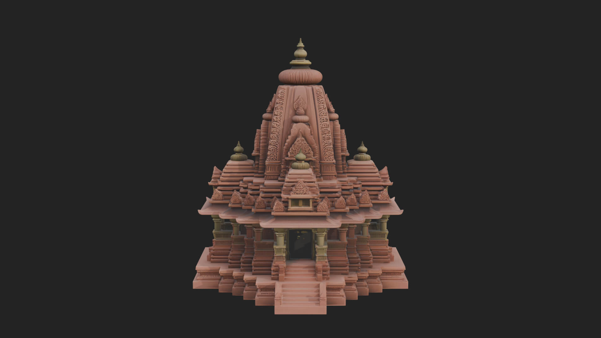 Shikhara Temple Tower Design 8 3D Print Model 3D Model