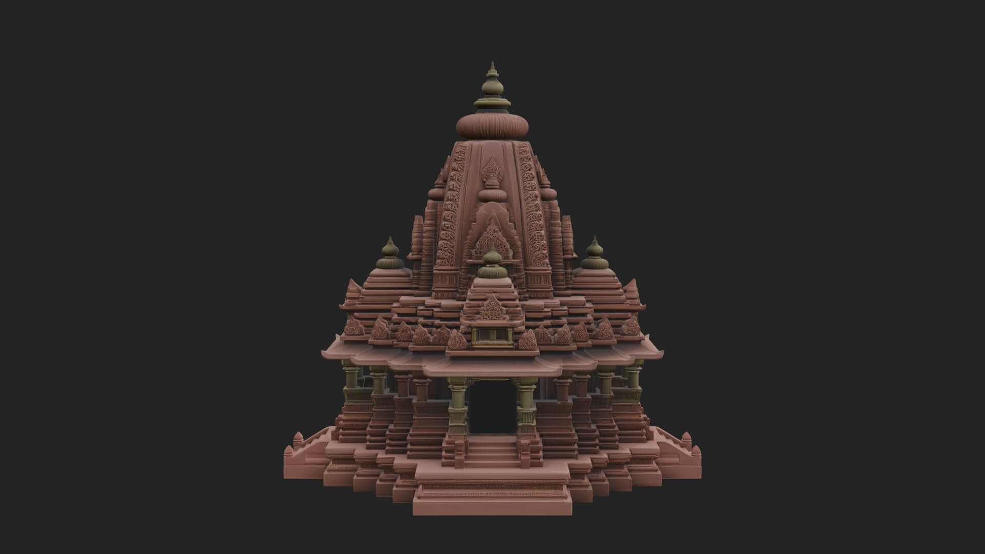 Shikhara Temple Tower Design 8 3D Print Model 3D Model