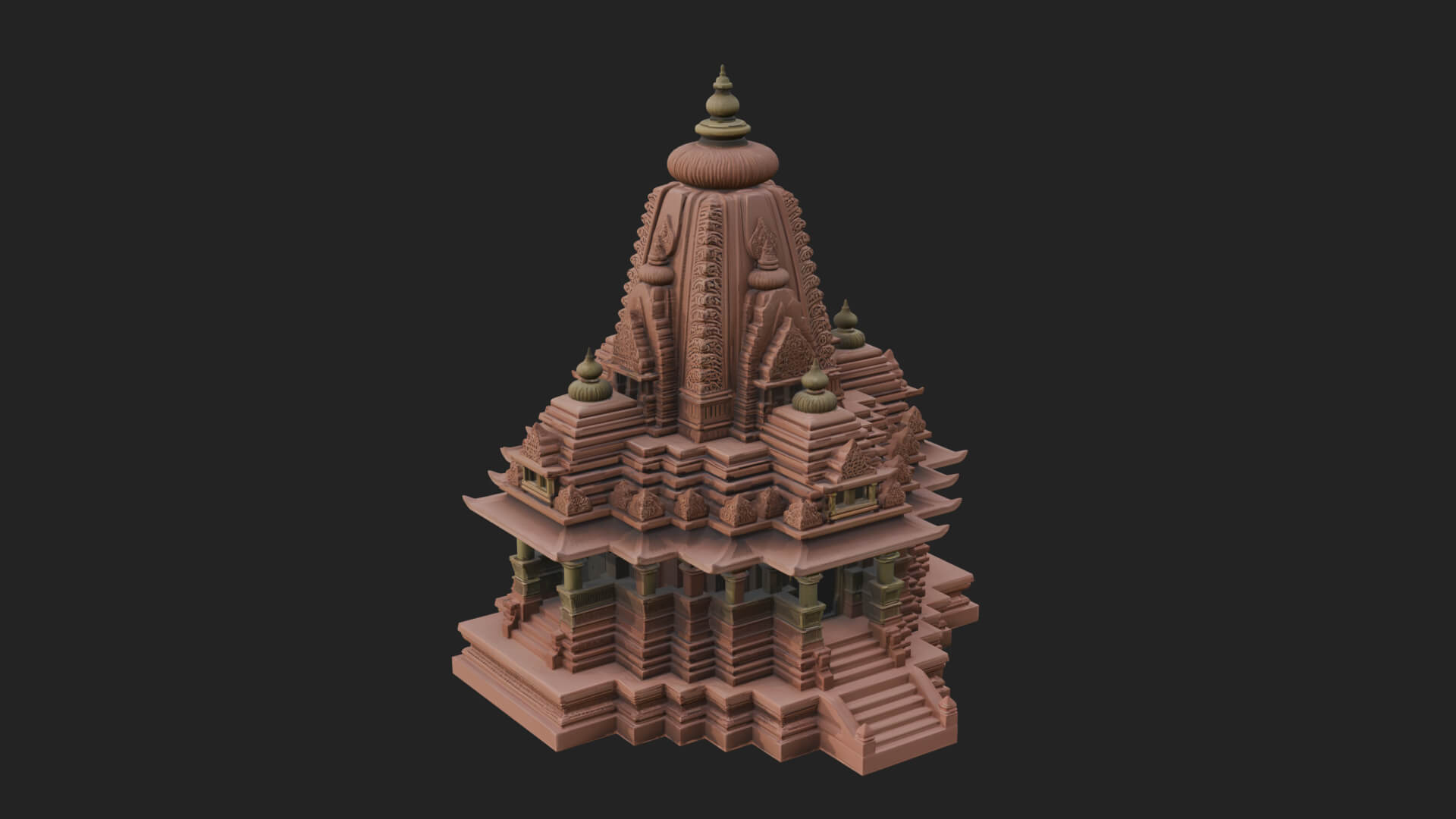 Shikhara Temple Tower Design 8 3D Print Model 3D Model