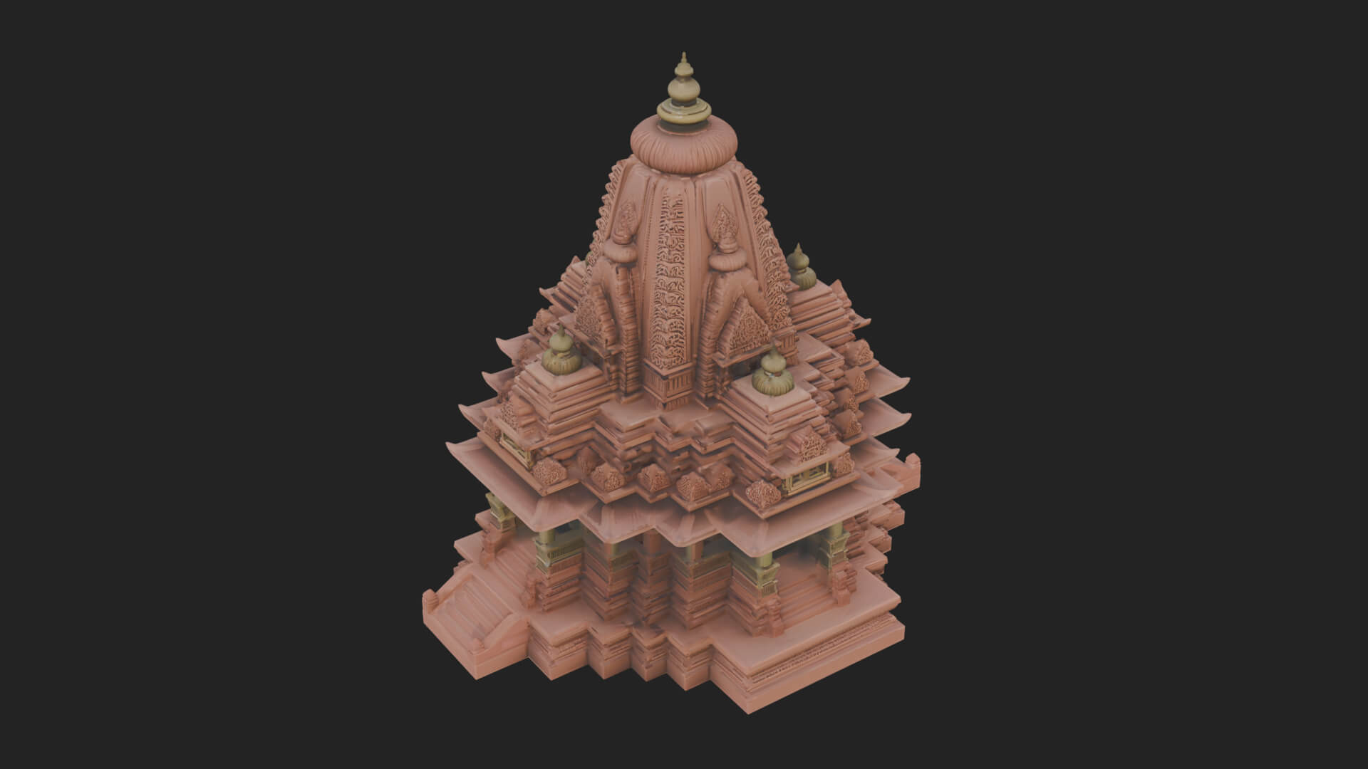 Shikhara Temple Tower Design 8 3D Print Model 3D Model