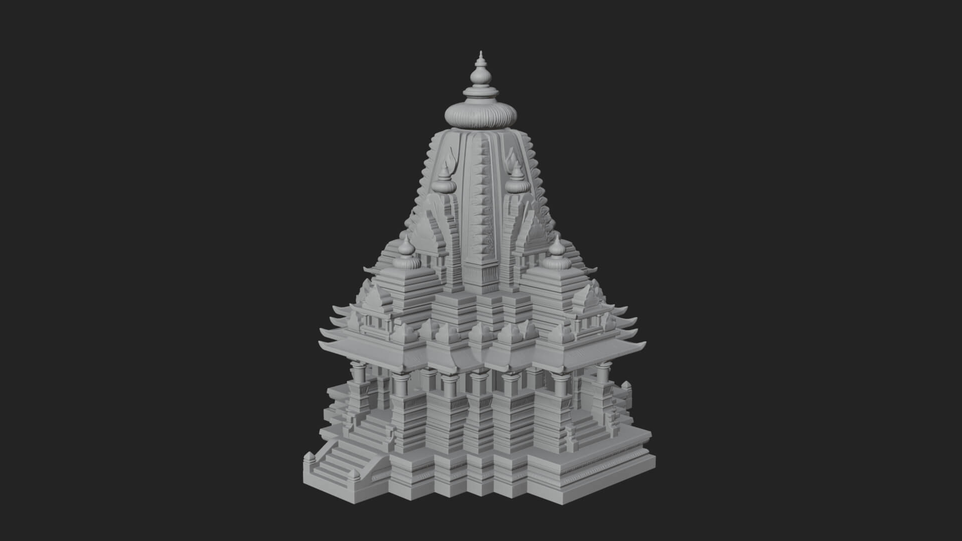 Shikhara Temple Tower Design 8 3D Print Model 3D Model