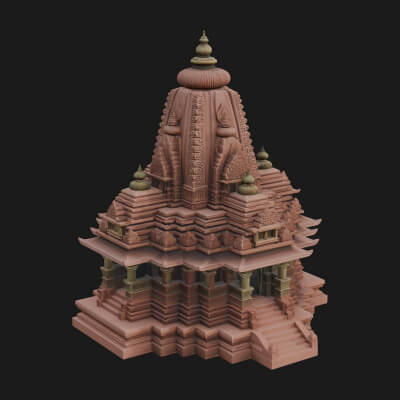 Shikhara Temple Tower Design 8 3D Print Model