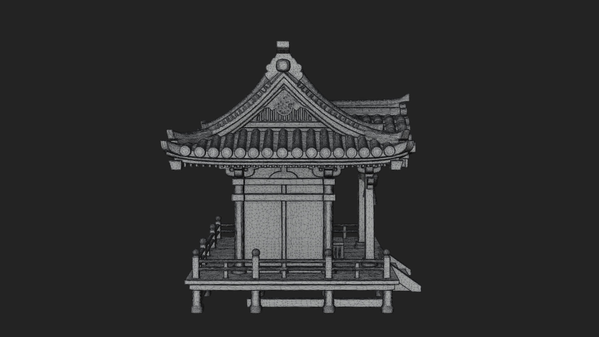 Shinto Shrine Temple Design 2 3D Print Model 3D Model