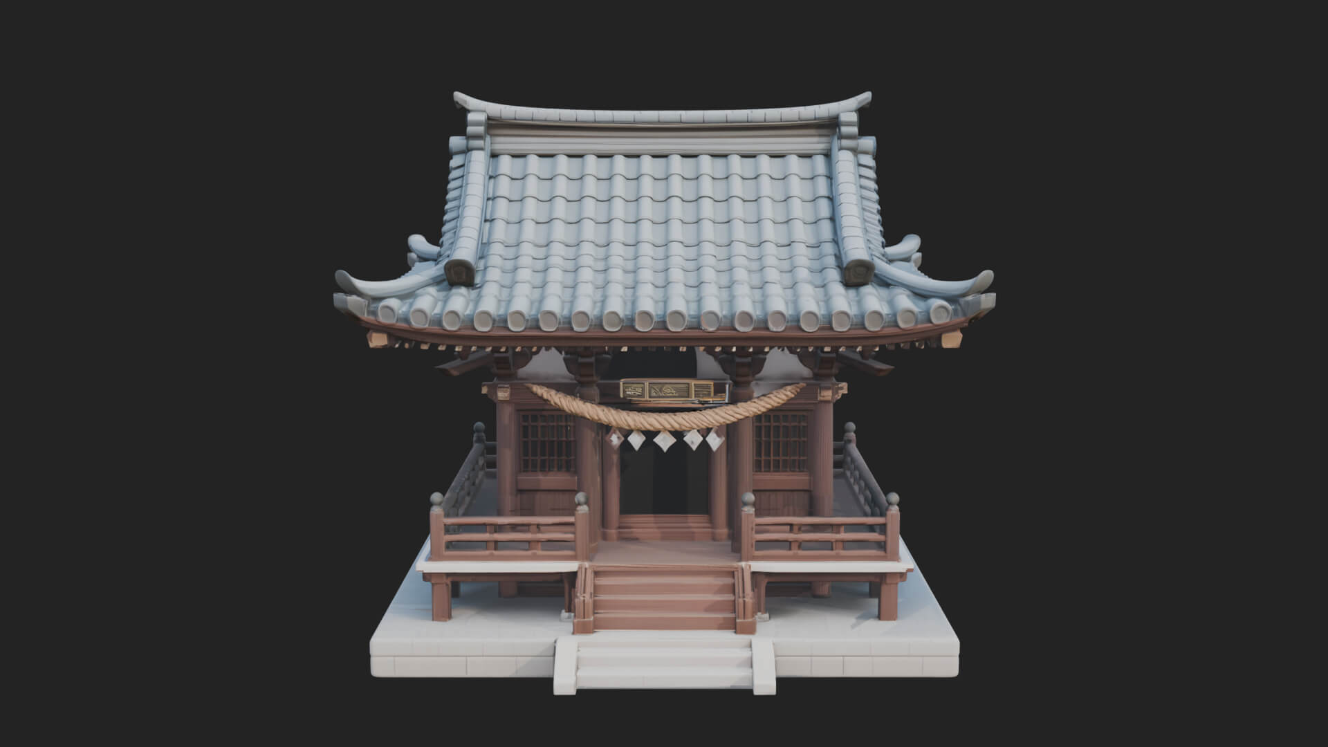 Shinto Shrine Temple Design 3 3D Print Model 3D Model
