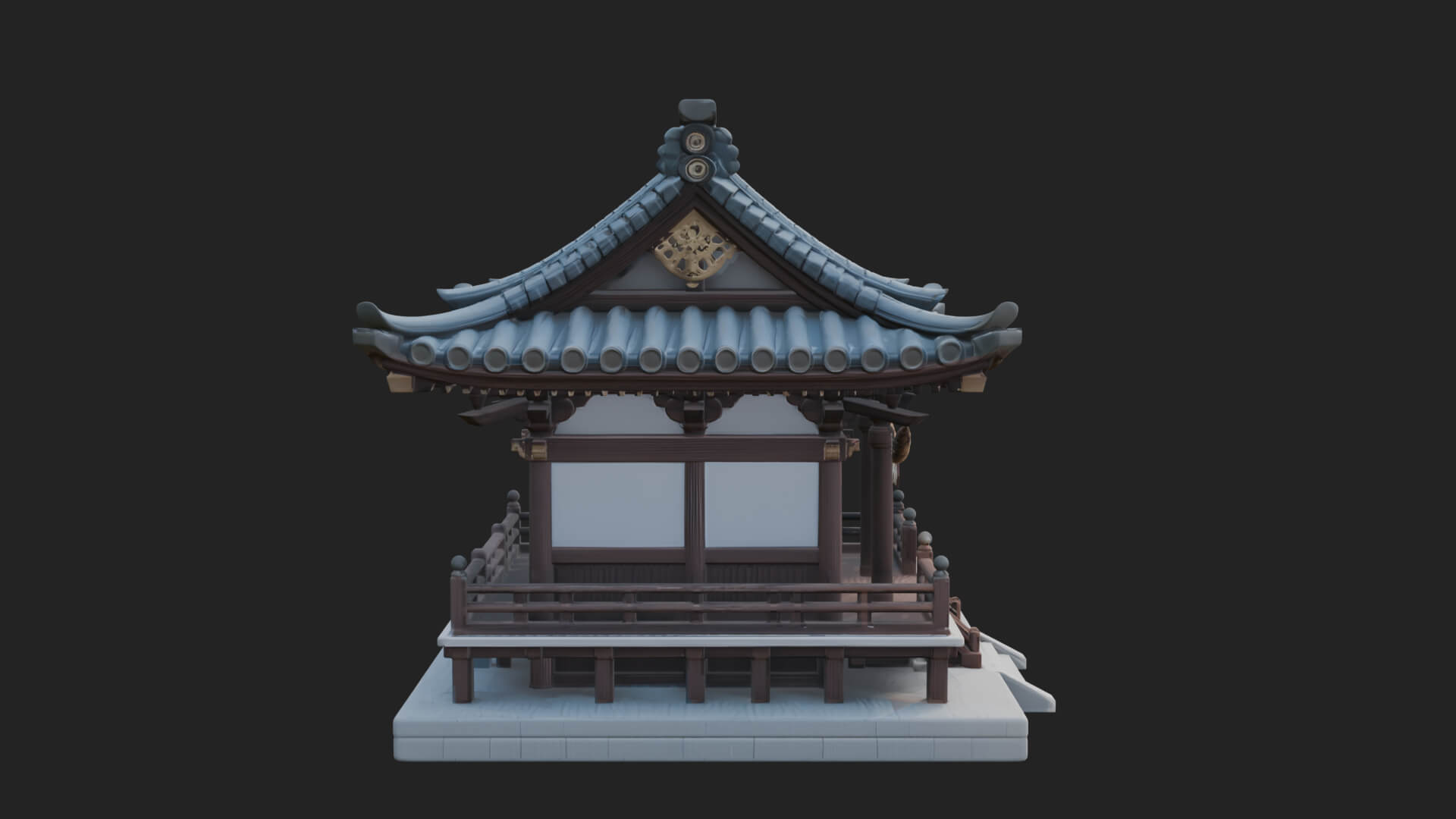 Shinto Shrine Temple Design 3 3D Print Model 3D Model
