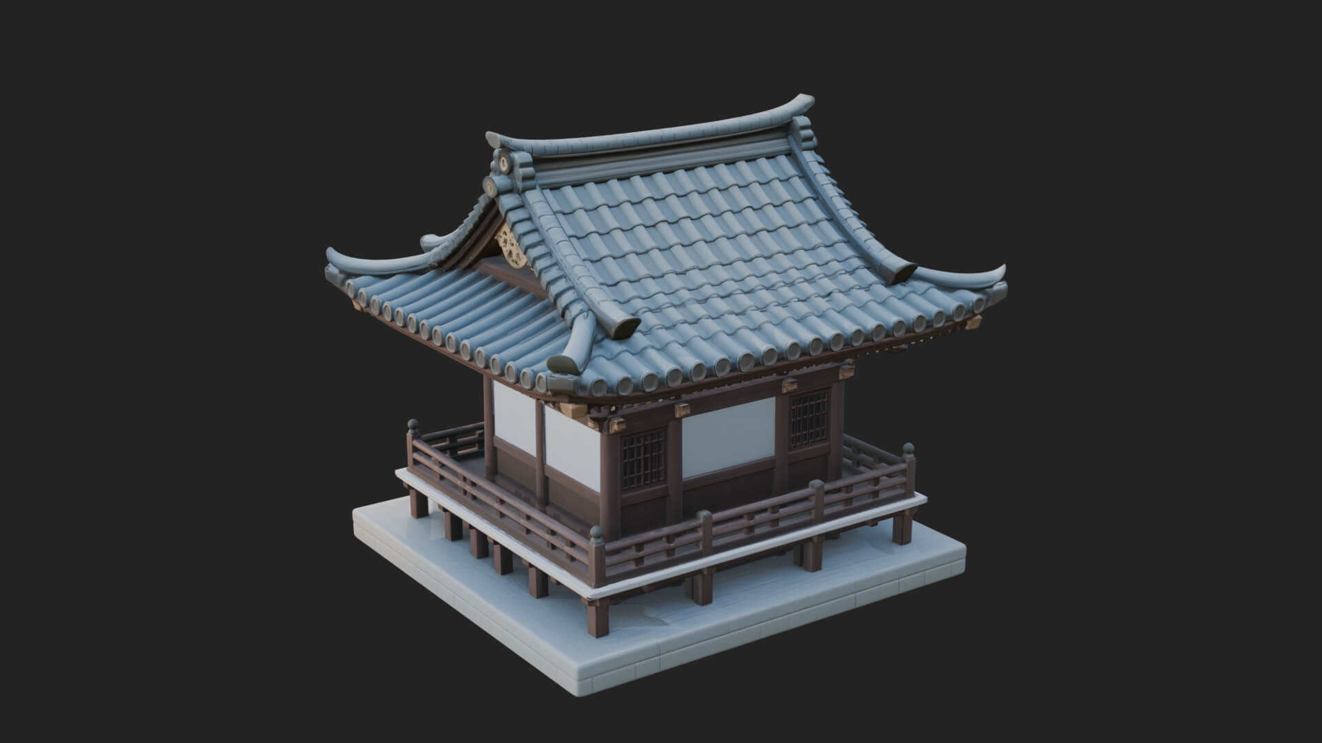 Shinto Shrine Temple Design 3 3D Print Model 3D Model
