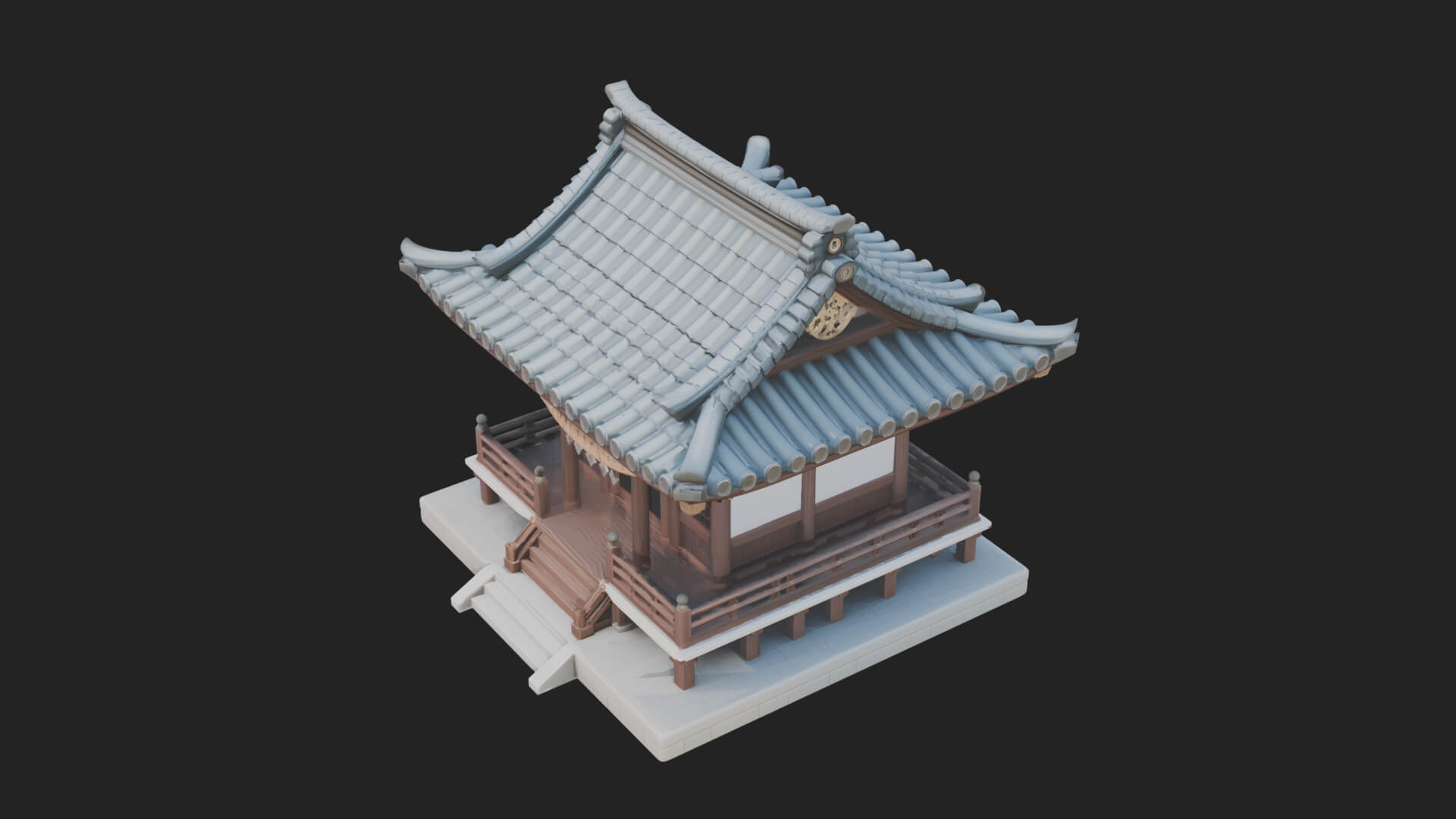 Shinto Shrine Temple Design 3 3D Print Model 3D Model
