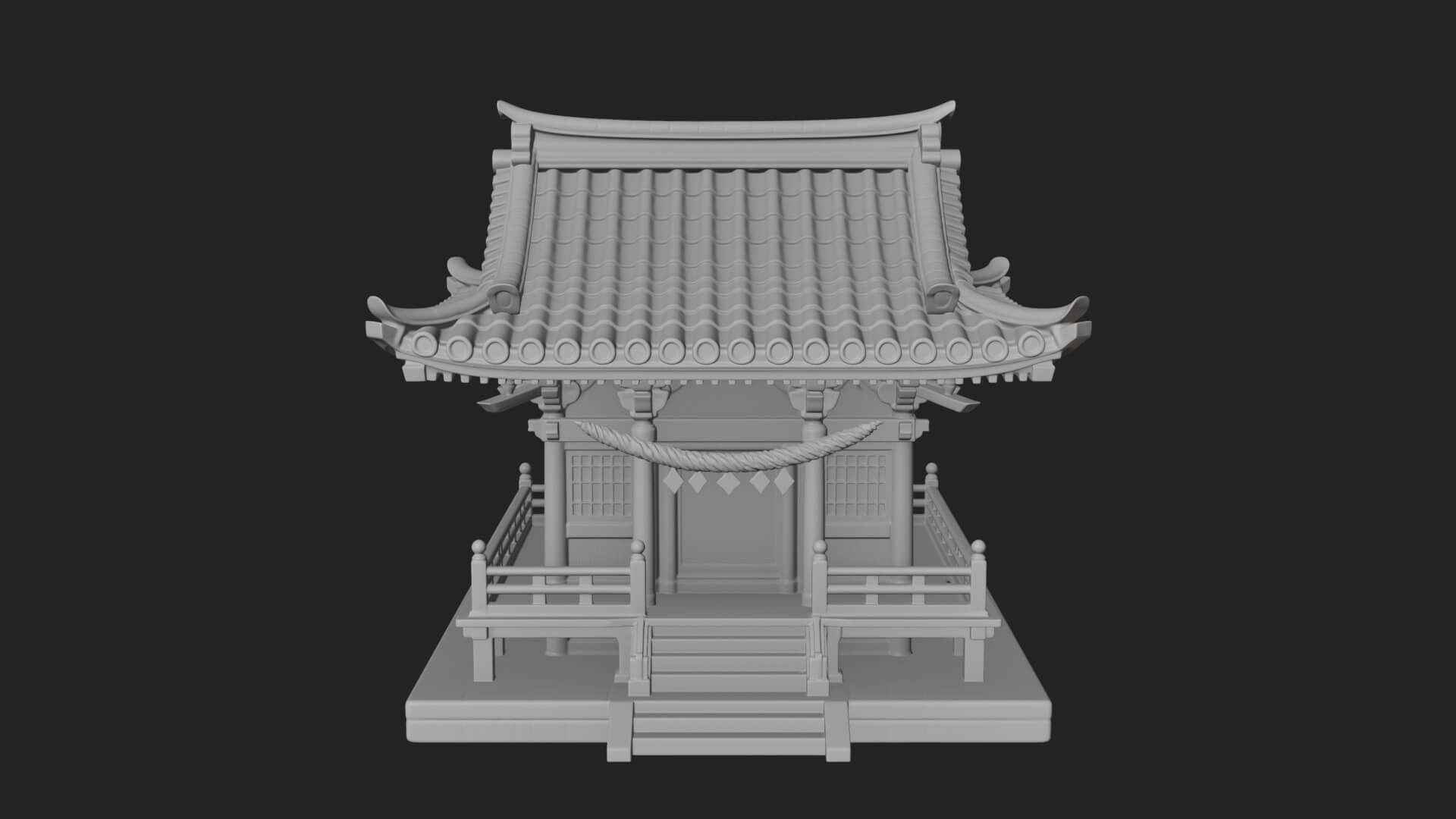 Shinto Shrine Temple Design 3 3D Print Model 3D Model
