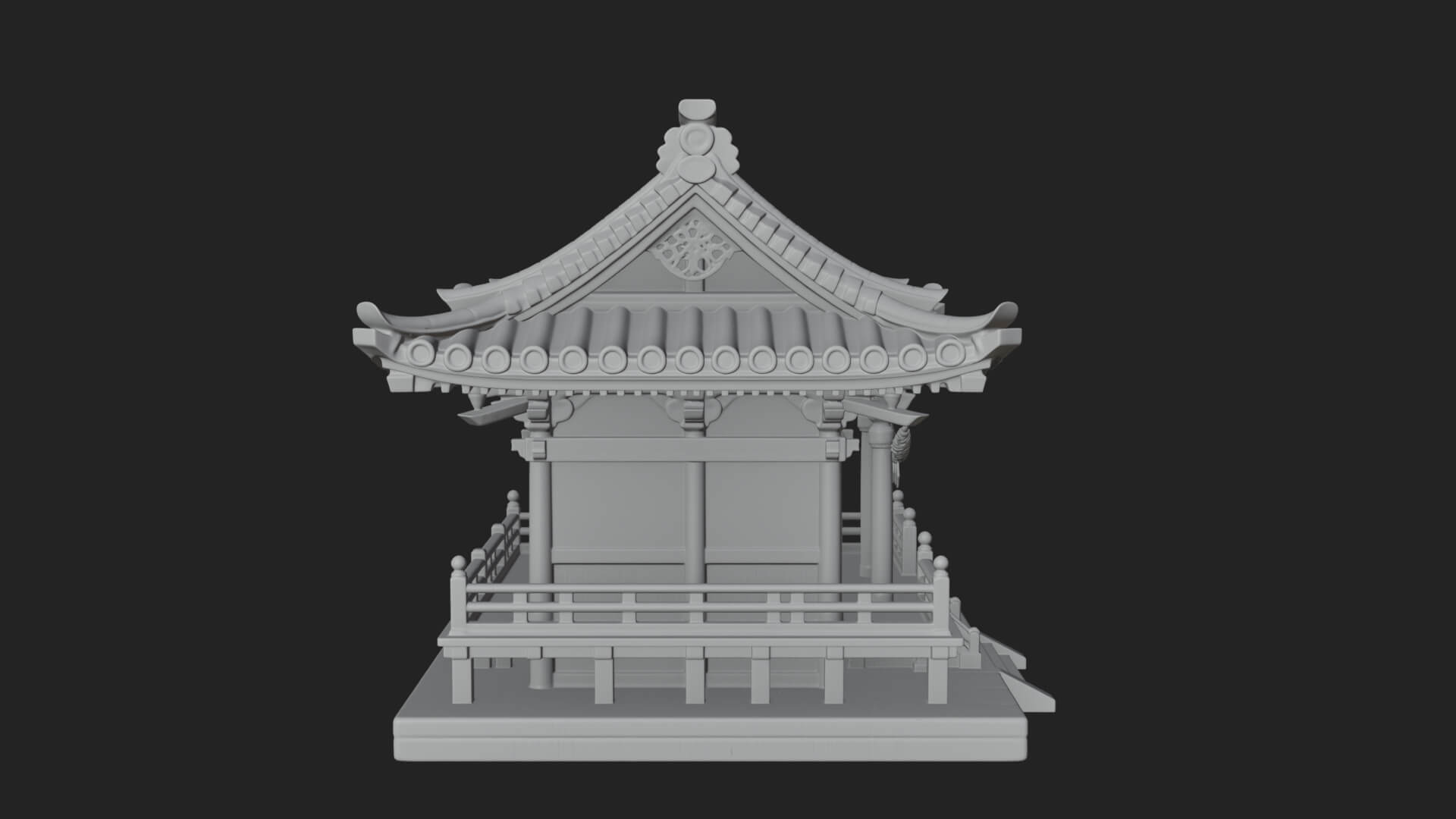 Shinto Shrine Temple Design 3 3D Print Model 3D Model