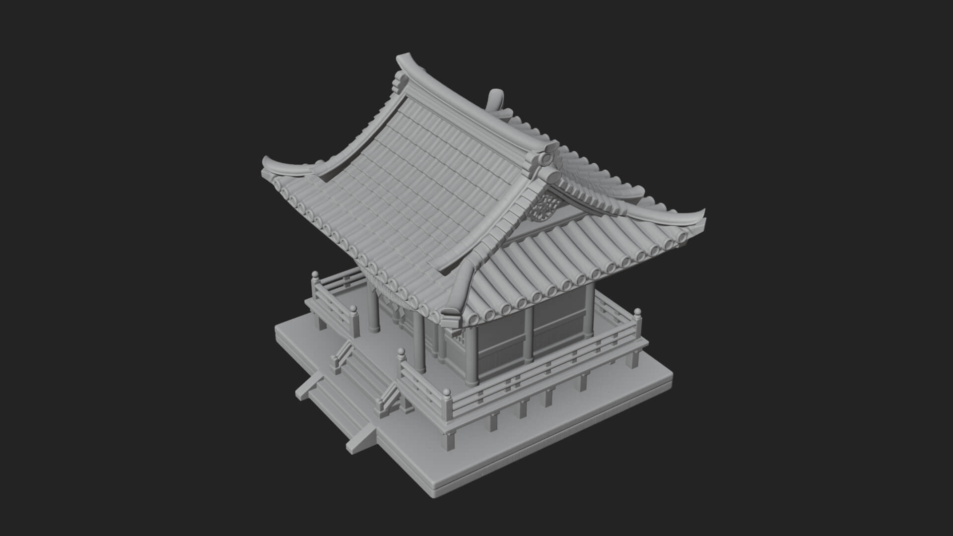 Shinto Shrine Temple Design 3 3D Print Model 3D Model