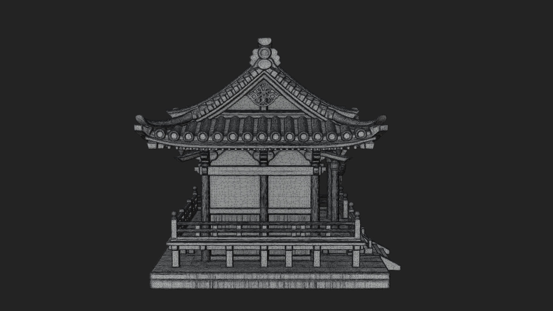 Shinto Shrine Temple Design 3 3D Print Model 3D Model