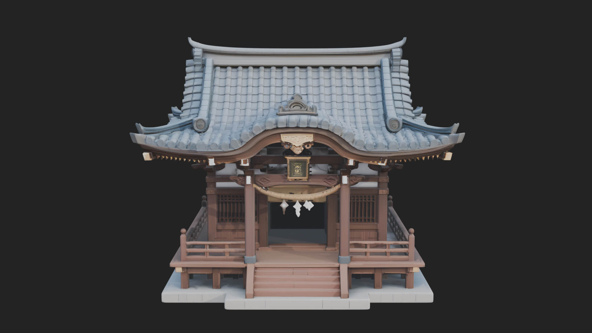 Shinto Shrine Temple Design 4 3D Print Model 3D Model