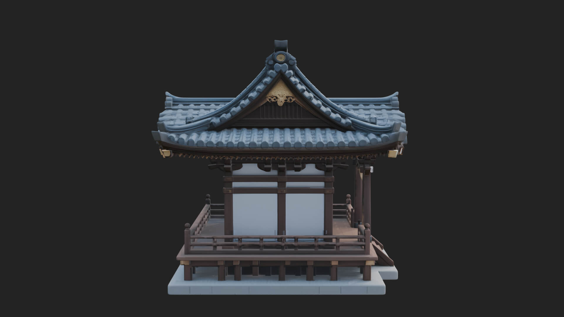 Shinto Shrine Temple Design 4 3D Print Model 3D Model