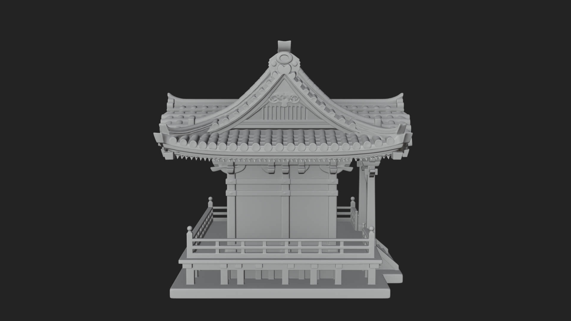 Shinto Shrine Temple Design 4 3D Print Model 3D Model