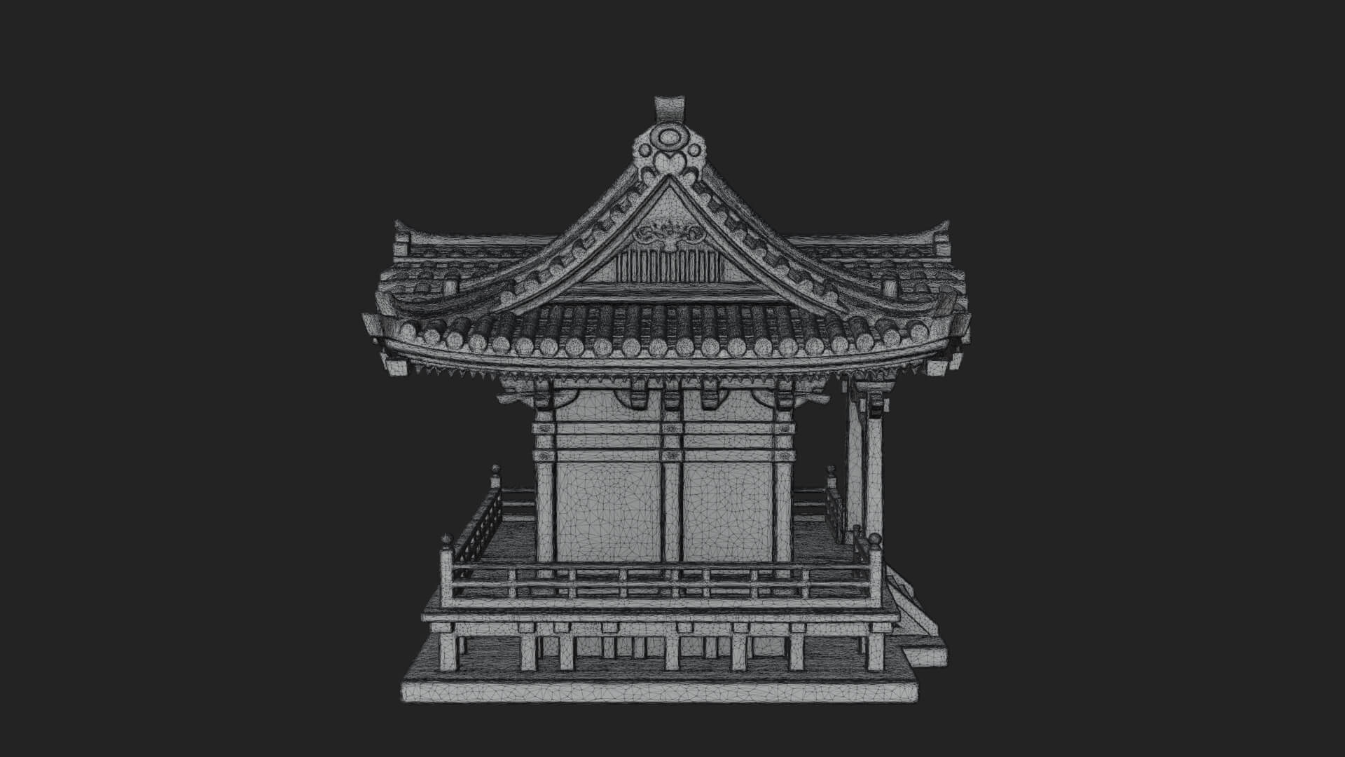 Shinto Shrine Temple Design 4 3D Print Model 3D Model