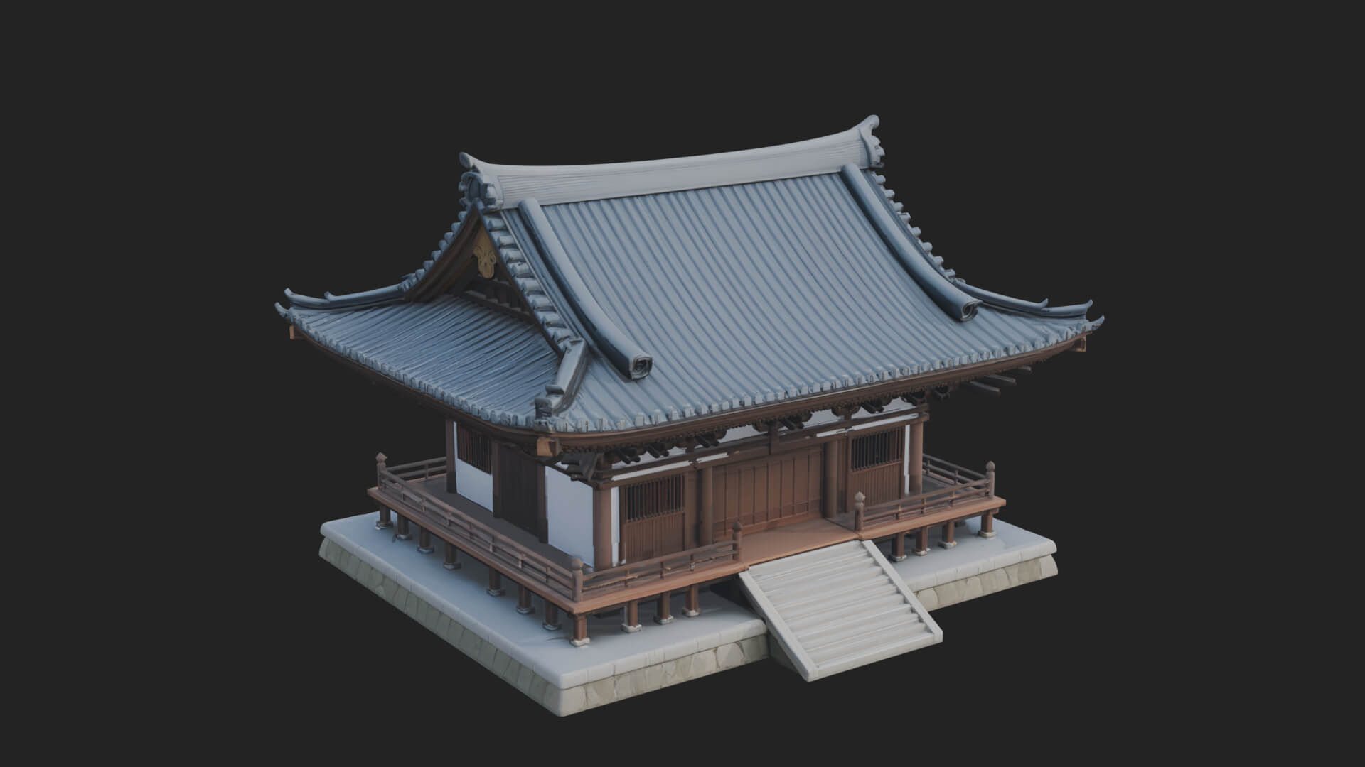 Shinto Shrine Temple Design 5 3D Print Model 3D Model