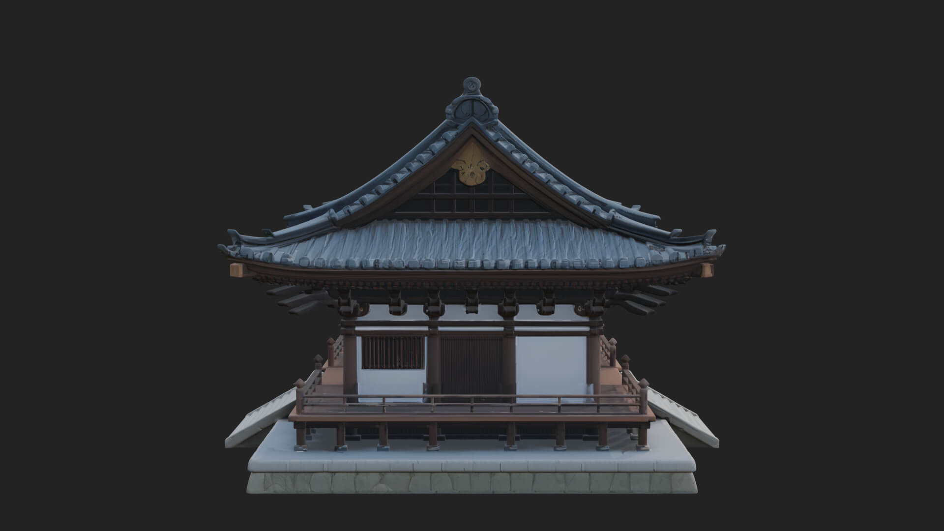 Shinto Shrine Temple Design 5 3D Print Model 3D Model