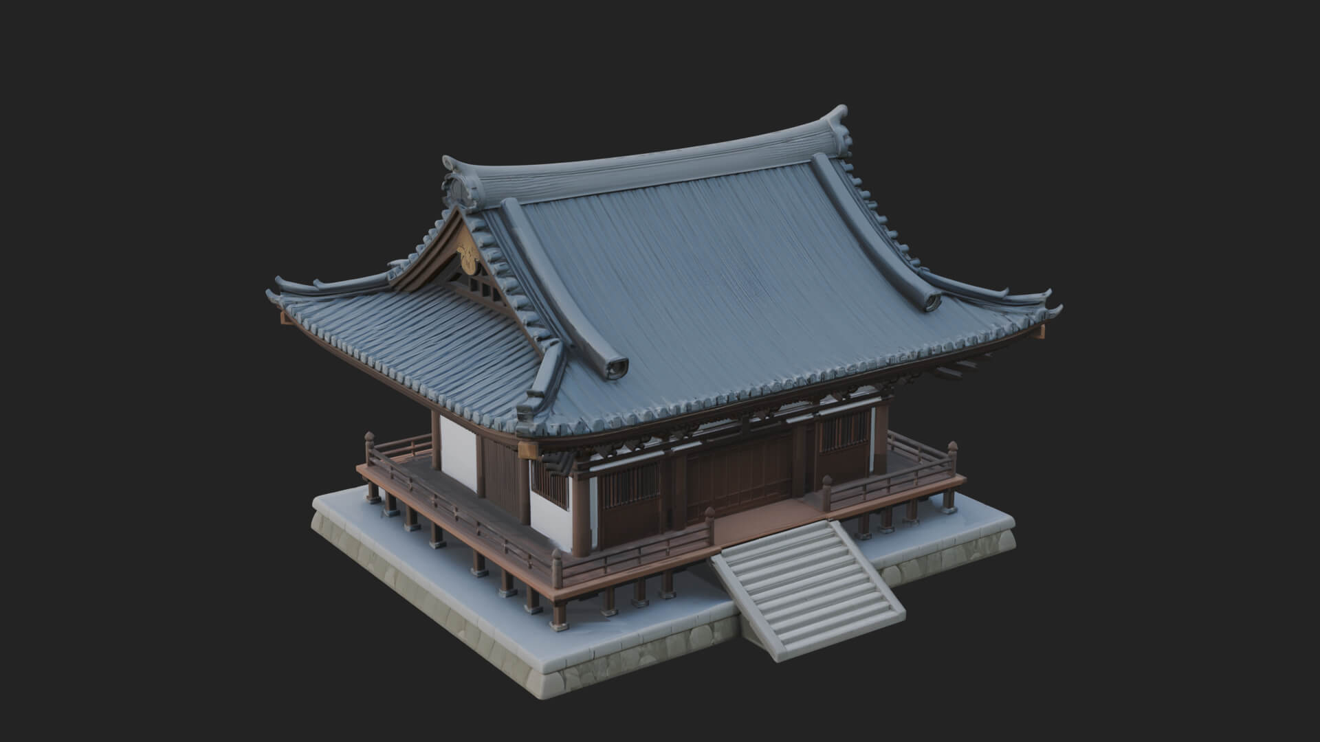 Shinto Shrine Temple Design 5 3D Print Model 3D Model