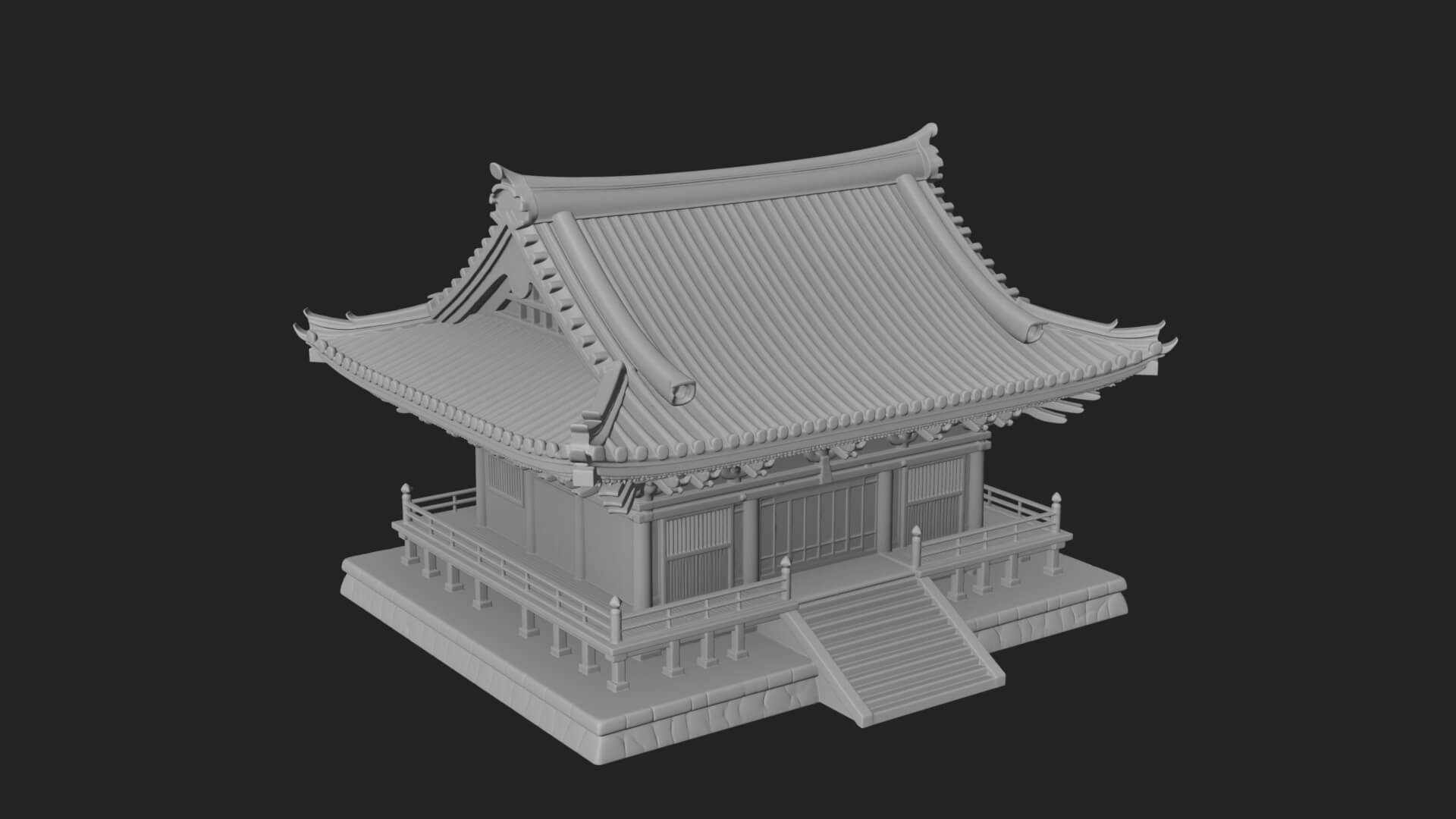 Shinto Shrine Temple Design 5 3D Print Model 3D Model
