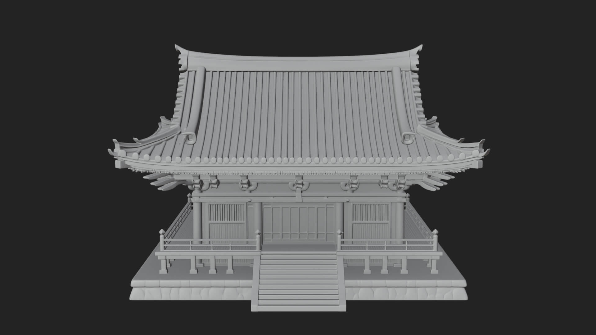 Shinto Shrine Temple Design 5 3D Print Model 3D Model