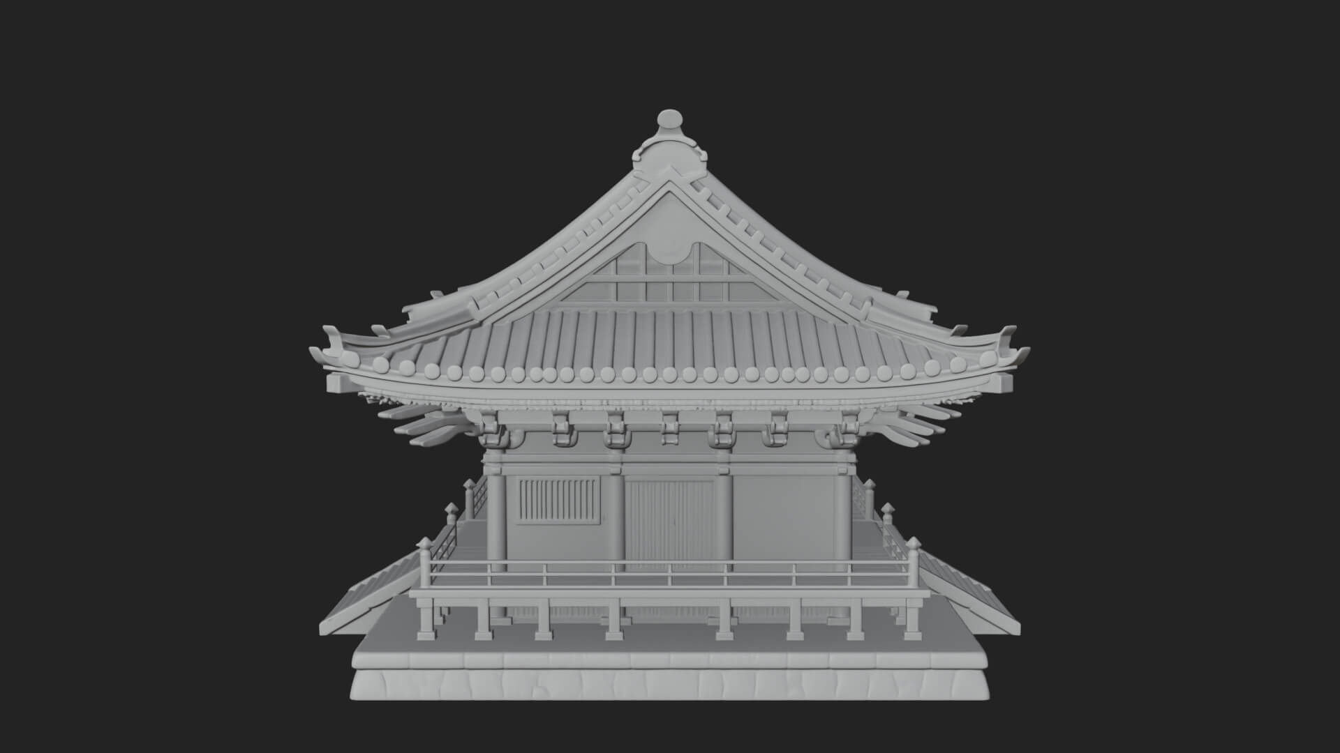Shinto Shrine Temple Design 5 3D Print Model 3D Model